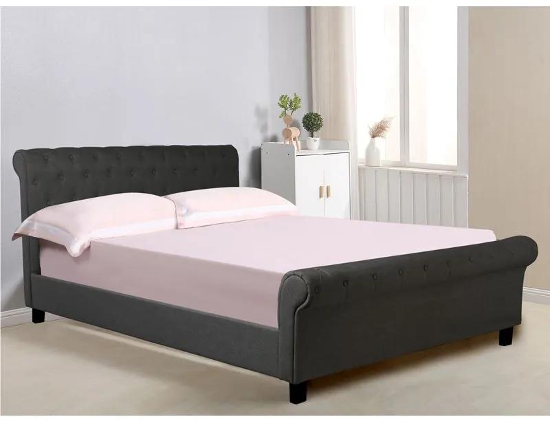 HARMONY Κρεβάτι Διπλό για Στρώμα 160x200cm, Ύφασμα Ανθρακί