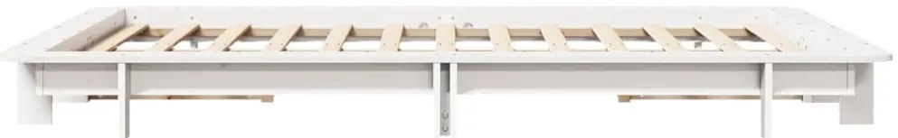 vidaXL Σκελετός Κρεβ. Χωρίς Στρώμα Λευκό 135x190 εκ Μασίφ Πεύκο