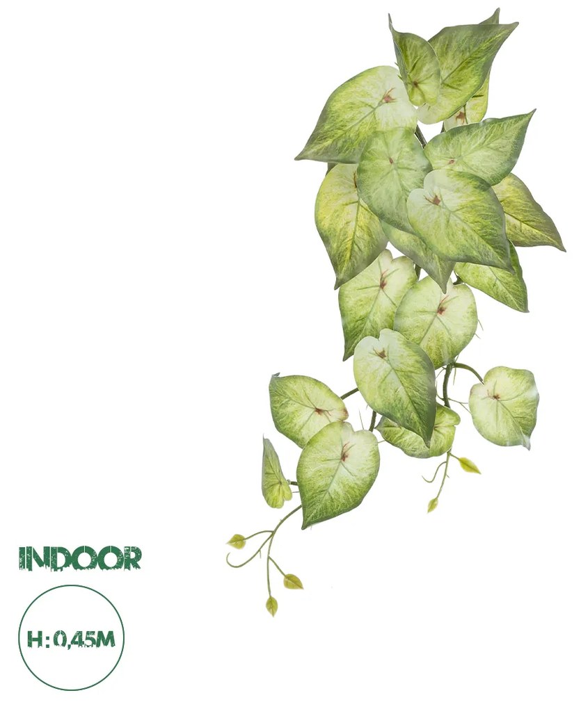 Artificial Garden SYNGONIUM HANGING PLANT 20598 Τεχνητό Διακοσμητικό Κρεμαστό Φυτό Συγκόνιο Υ50cm