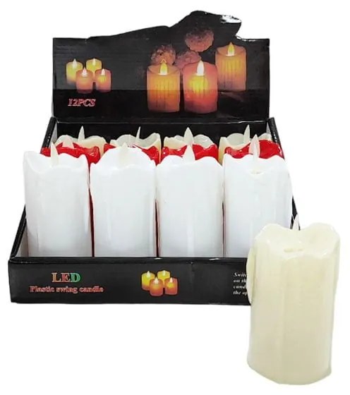 LED φωτιζόμενα κεράκια 10εκ. 12τμχ - LED swing candle