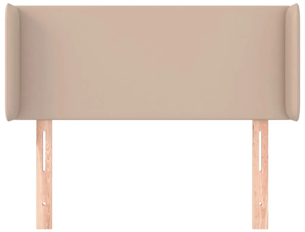 vidaXL Κεφαλάρι με Πτερύγια Καπουτσίνο 83x16x78/88 εκ. Συνθετικό Δέρμα