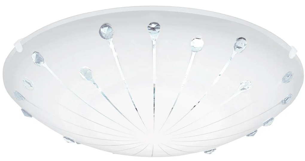 Φωτιστικό Οροφής Led Margitta 1 96113 White Eglo Metal, Glass
