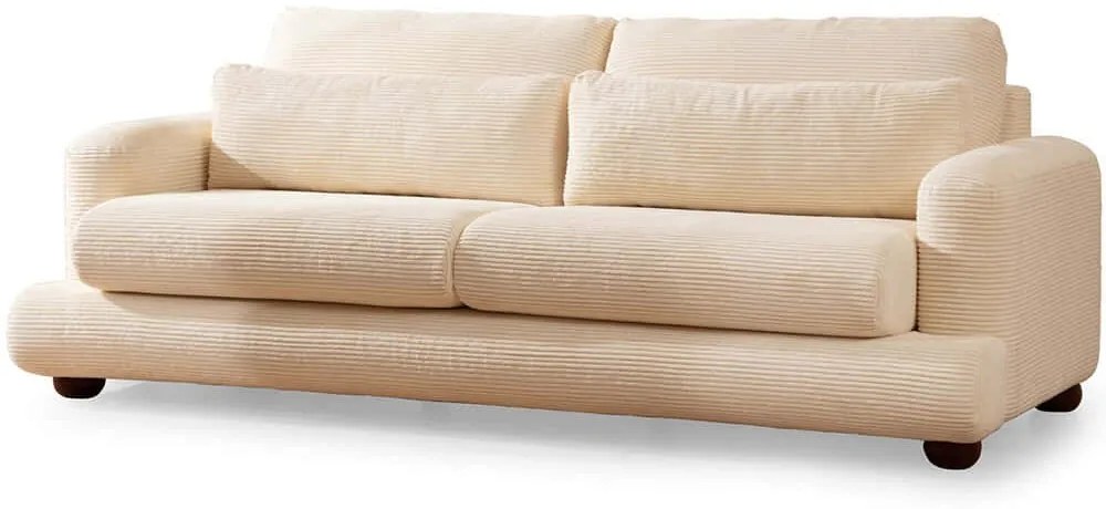 Καναπές Τριθέσιος River 560ARE1834 230x105x90cm Beige