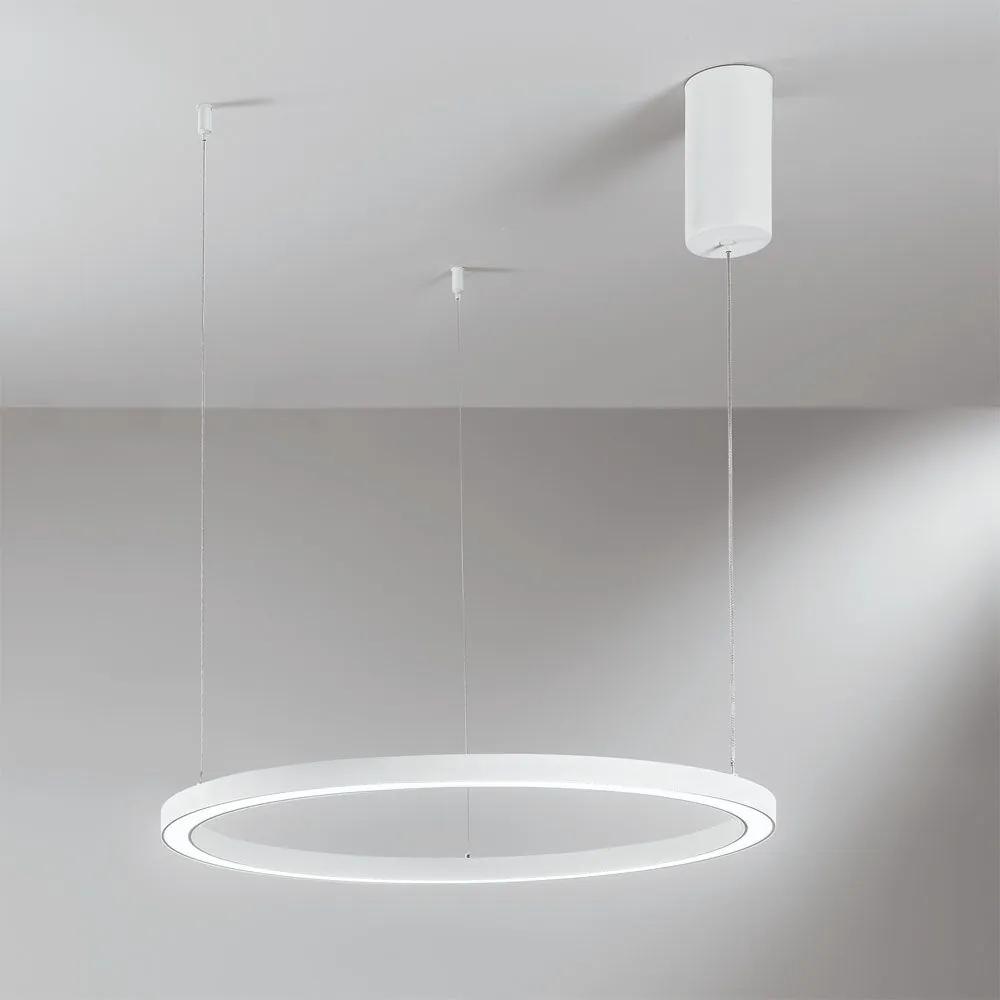 Φωτιστικό Οροφής Κρεμαστό Led-Hoop-S60-BCO 4500lm 3000/4000/6500K 150x60cm White Luce Ambiente Design