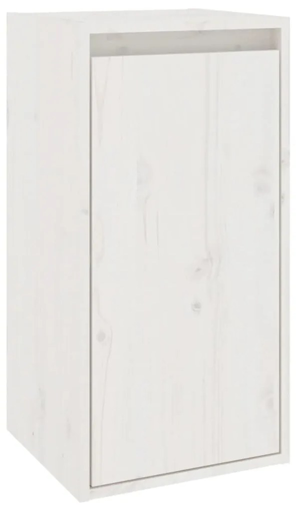 vidaXL Ντουλάπια Τοίχου 2 τεμ. Λευκά 30x30x60 εκ από Μασίφ Ξύλο Πεύκου
