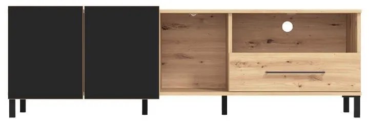 Έπιπλο Τηλεόρασης Coimbra 160 Artisan Oak - Μαύρο 160x41x50 εκ. 160x41x50 εκ.