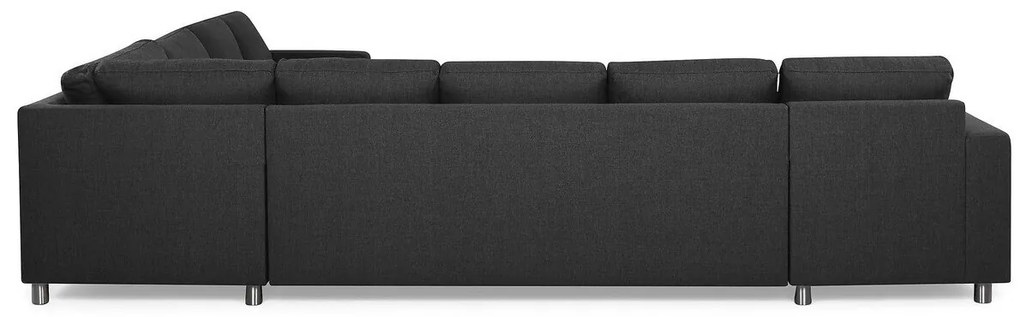 Γωνιακός Καναπές Scandinavian Choice C158, Ανθρακί, Ασημί, 345x285x86cm, Πόδια: Μέταλλο | Epipla1.gr