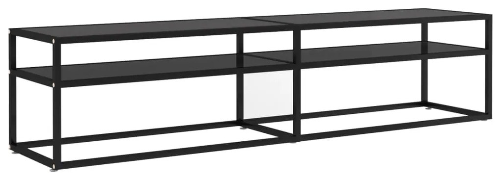 vidaXL Έπιπλο Τηλεόρασης Μαύρο 180 x 40 x 40,5 εκ. από Γυαλί Ασφαλ.