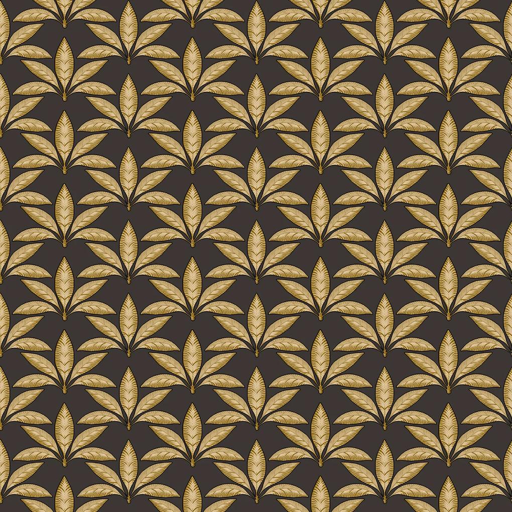 Ταπετσαρία Τοιχου Tropical leaf Μαύρό 18515 0.53cm x 10.05m