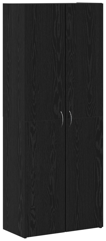 vidaXL Υψηλή Καρτέλα Μαύρης Οξιάς - 60 x 32 x 153 εκ. - Επεξεργασμένο ξύλο