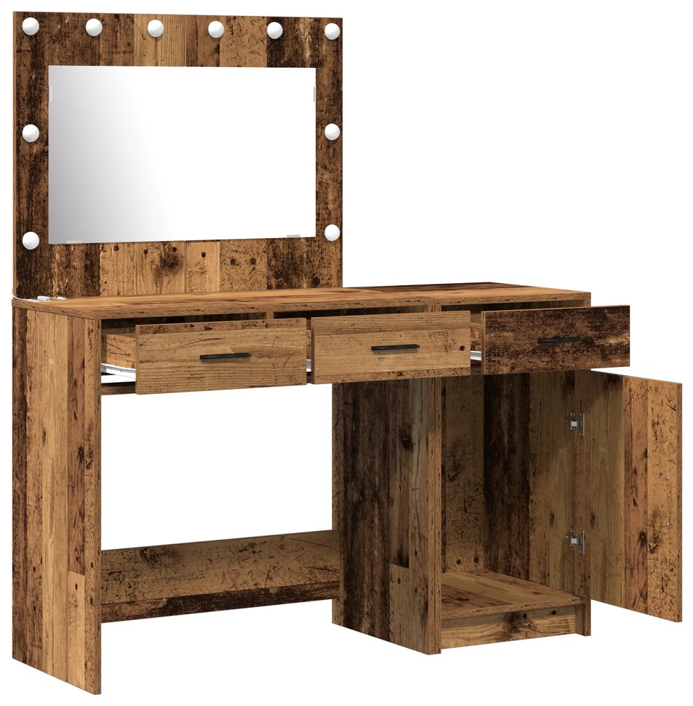 vidaXL Τραπέζι περιποίησης με συρτάρι 2 pcs Καφέ 40 x 41 x 75 εκ