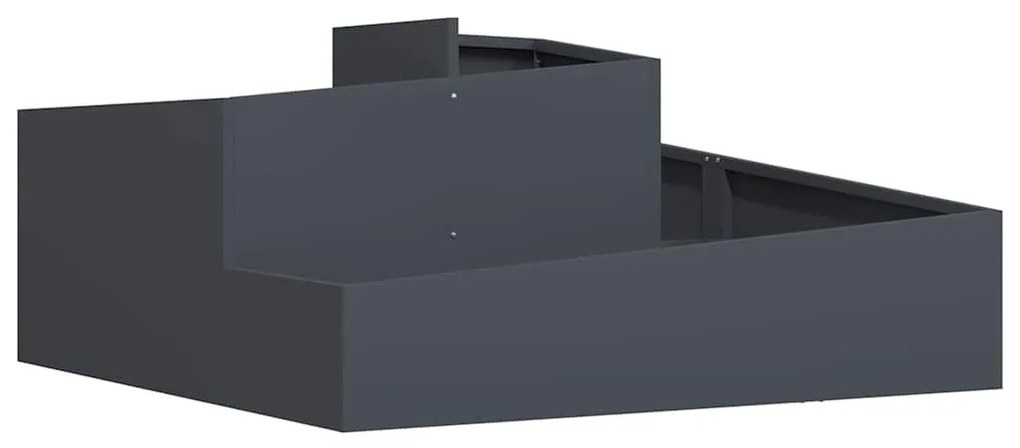 vidaXL Γλάστρα Κήπου Ανθρακί 100x100x50 εκ. Ατσάλι