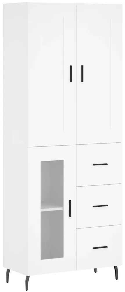 vidaXL Ντουλάπι Λευκό 69,5x34x180 εκ. από Επεξεργασμένο Ξύλο