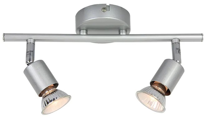 Φωτιστικό Σποτ Aca MC634SL2 TRINITY Ασημί (Silver Coloured)