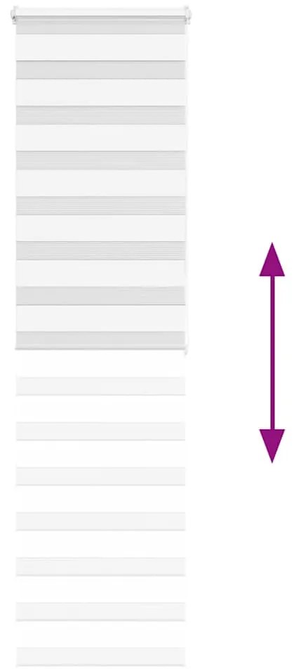 vidaXL Ζέβρα τυφλή Λευκό Πλάτος υφάσματος 55,9 εκ. Πολυεστέρας