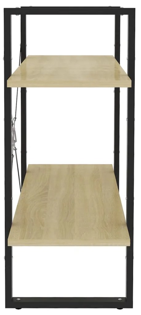 vidaXL Βιβλιοθήκη με 2 Ράφια Sonoma Δρυς 80 x 30 x 70 εκ. Επεξ. Ξύλο