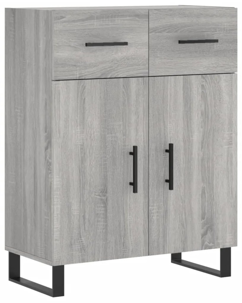 vidaXL Ντουλάπι Γκρι Sonoma 69,5 x 34 x 180 εκ. Επεξεργασμένο Ξύλο