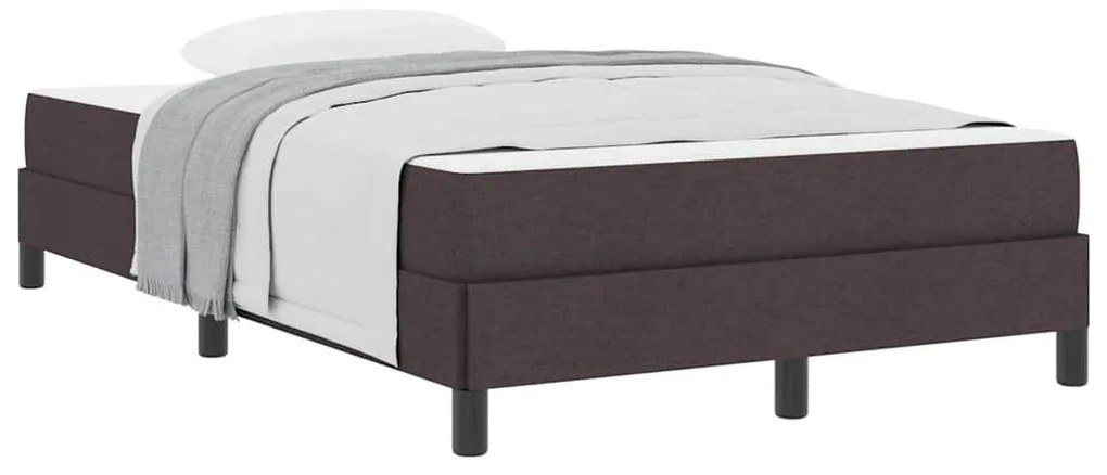 vidaXL Κρεβάτι με ελατήρια με στρώμα Σκούρο Καφέ 120 x 200 cm ύφασμα