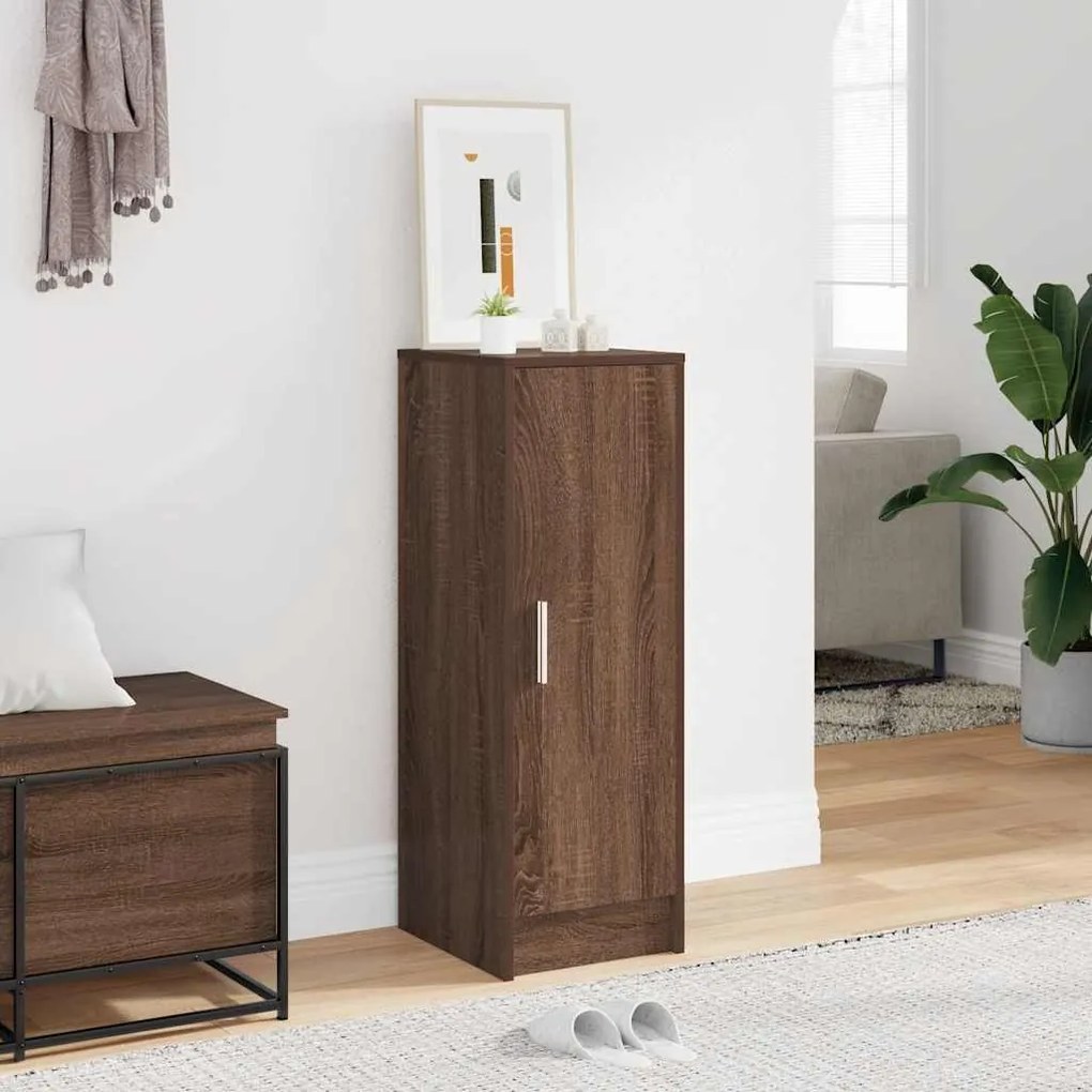 vidaXL Παπουτσοθήκη Καφέ Δρυς 32 x 35 x 92 εκ. από Επεξεργασμένο Ξύλο