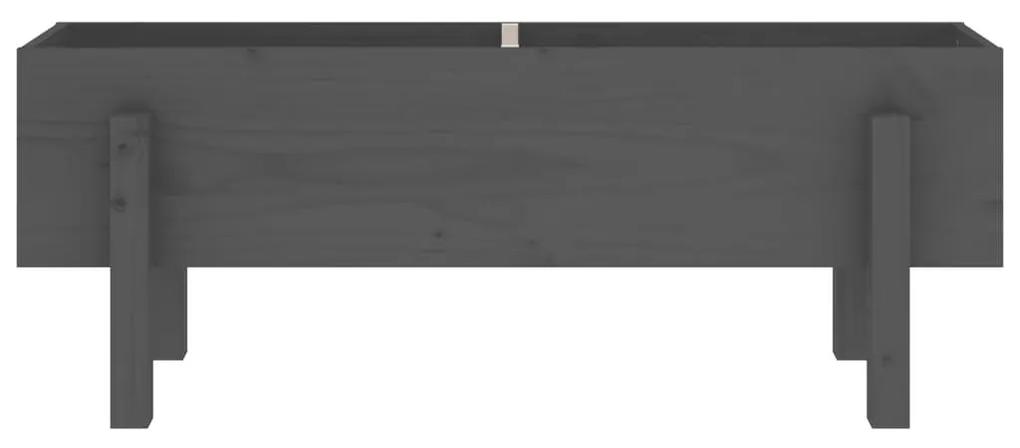 Ζαρντινιέρα Υπερυψωμένη 101x30x38 εκ. από Μασίφ Ξύλο Πεύκου - Γκρι