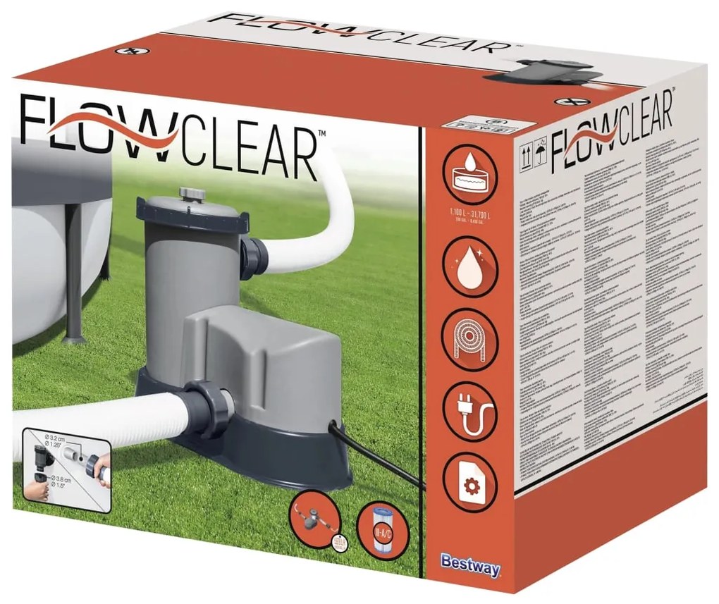 BESTWAY ΑΝΤΛΙΑ ΦΙΛΤΡΟΥ ΠΙΣΙΝΑΣ FLOWCLEAR 5678 ΛΙΤΡΑ / ΏΡΑ 92809