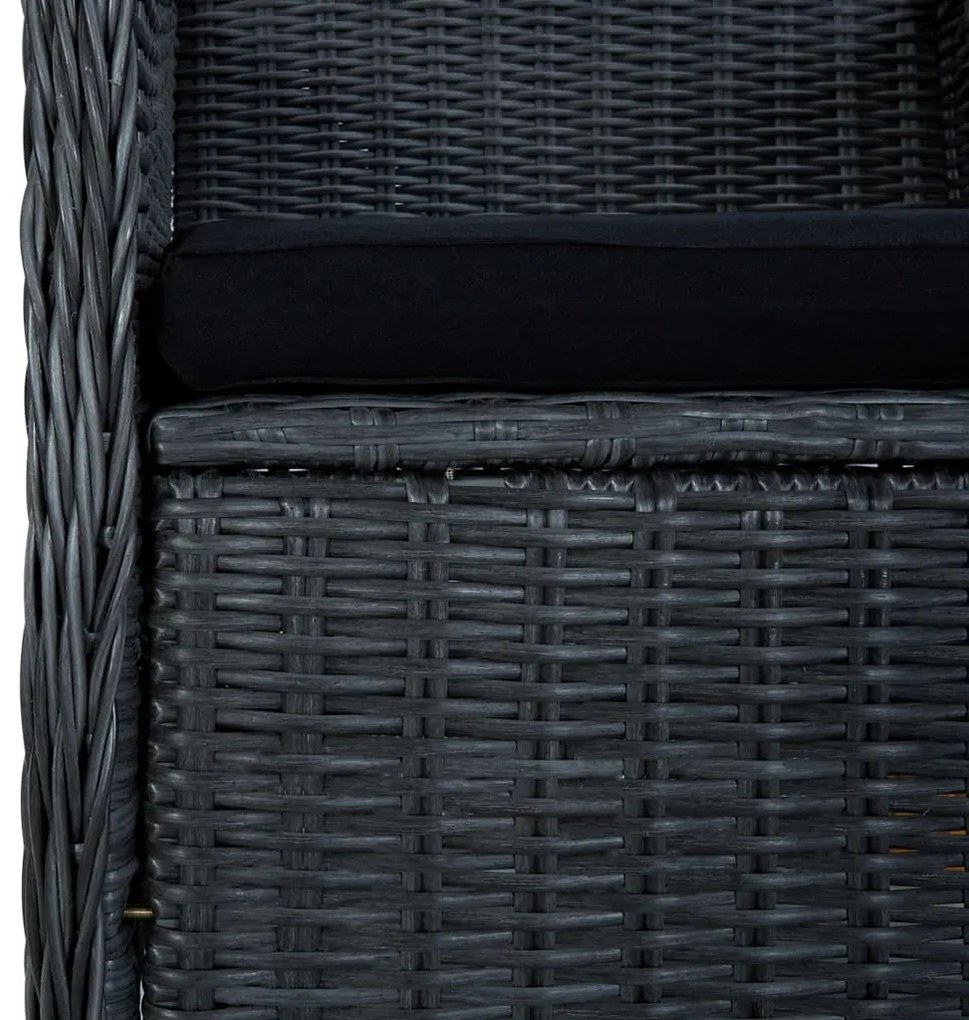 vidaXL Πολυθρόνες Εξωτ. Χώρου 2 τεμ. Σκ. Γκρι Συνθ. Ρατάν με Μαξιλάρια