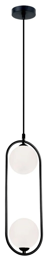 Φωτιστικό Οροφής Δίφωτο Viokef Fancy Black 4208700
