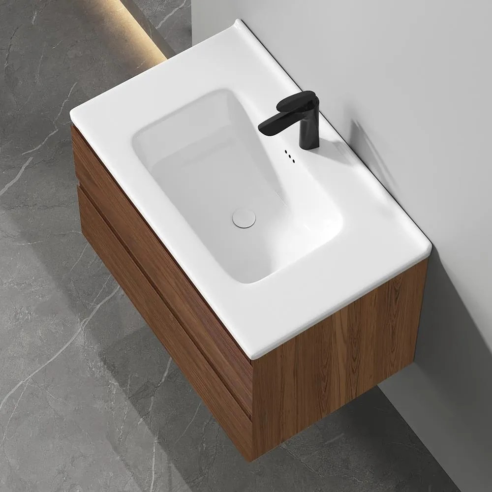 Σετ Επίπλου Mπάνιου EVELYN 60 Plywood Καφέ 60x50x130 εκ.