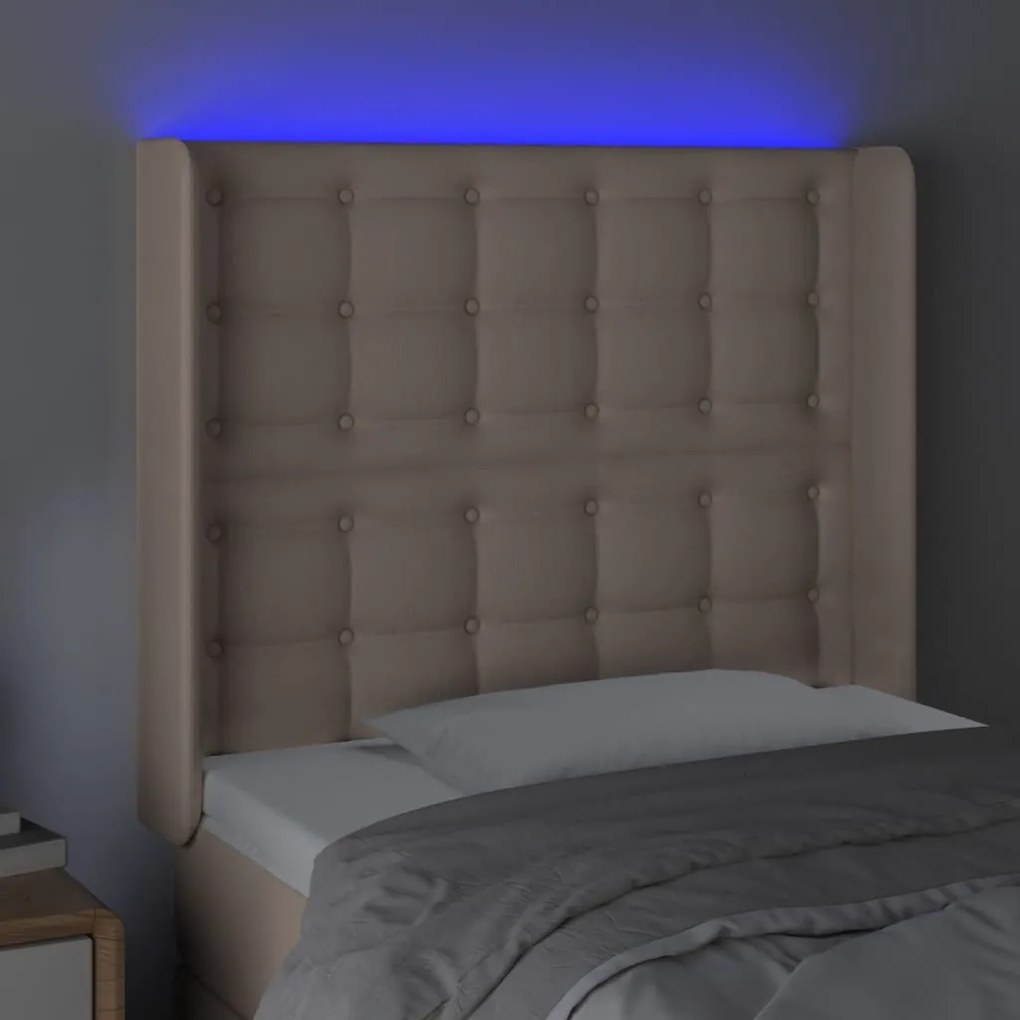 Κεφαλάρι Κρεβατιού LED Καπουτσίνο 83x16x118/128 εκ 3124125