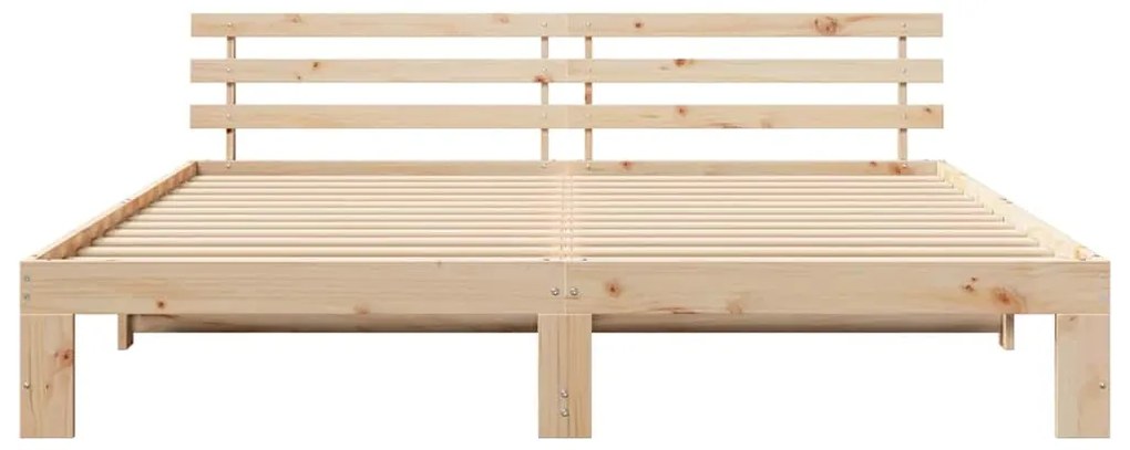 vidaXL Σκελετός Κρεβατιού Καφέ 180 x 200 cm Μασίφ ξύλο πεύκου