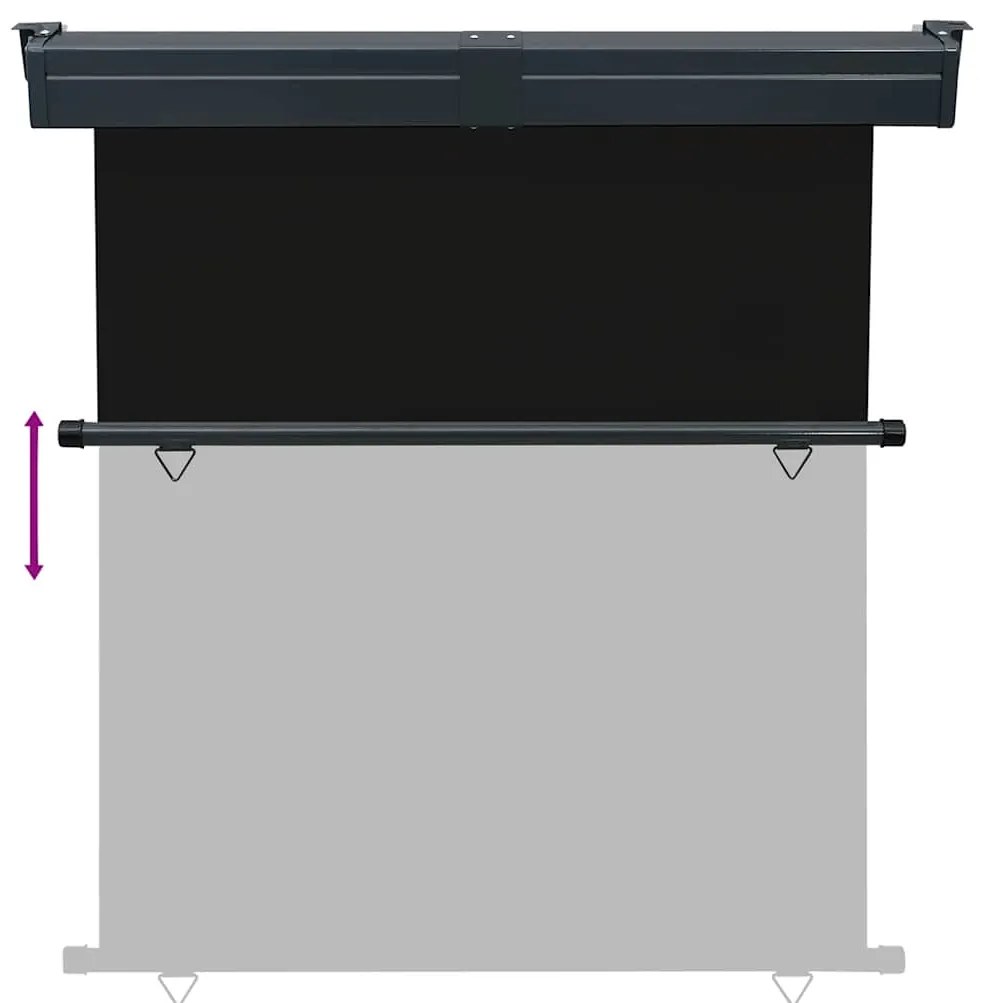 vidaXL Σκίαστρο Βεράντας Πλαϊνό Μαύρο 175 x 250 εκ.