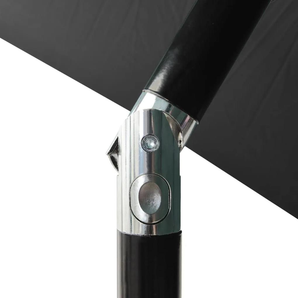 Ομπρέλα Ανθρακί 2 x 3 μ. με LED και Ατσάλινο Ιστό - Ανθρακί