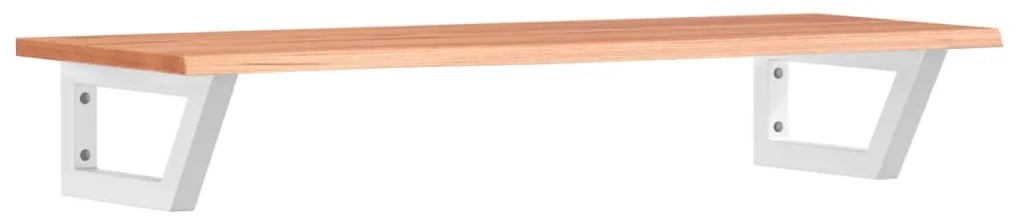 vidaXL Ράφι Νιπτήρα Τοίχου από Ατσάλι / Μασίφ Ξύλο Δρυός