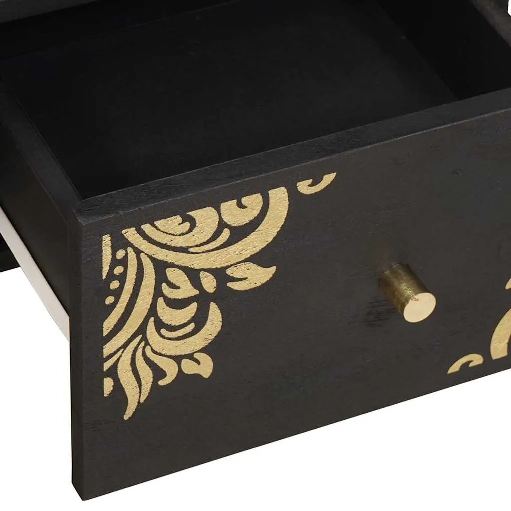 vidaXL Ντουλάπι TV με συρτάρι Μαύρο 70 x 33 x 46 εκ Στερεό ξύλο μάνγκο