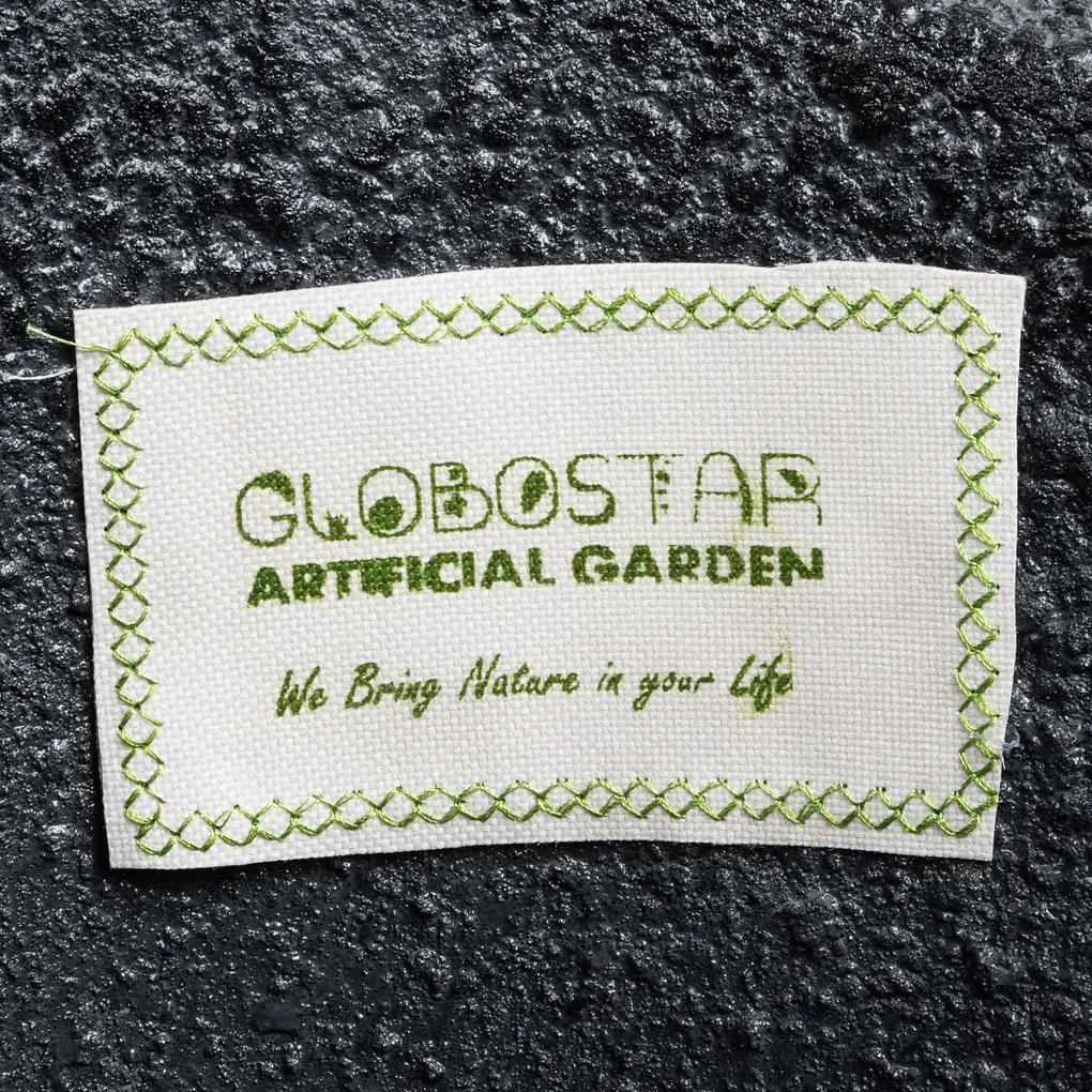 GloboStar® Artificial Garden NASHVILLE 20714 Επιδαπέδιο Πολυεστερικό Τσιμεντένιο Κασπώ Γλάστρα - Flower Pot Μαύρο Φ45 x Υ114cm