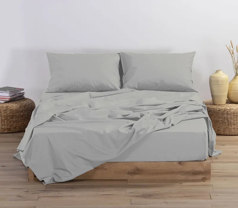 Σεντόνι Υπέρδιπλο Με Λάστιχο Basic 1212-Silver Grey 160x200+30 - Nef-Nef Homeware