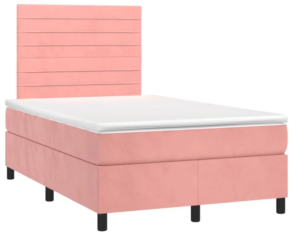 ΚΡΕΒΑΤΙ BOXSPRING ΜΕ ΣΤΡΩΜΑ ΡΟΖ 120X190 ΕΚ. ΒΕΛΟΥΔΙΝΟ 3270006