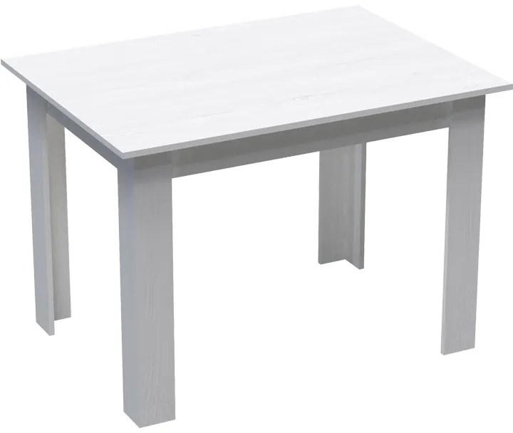 Τραπέζι Manka pakoworld σε λευκή απόχρωση 110x80x77εκ