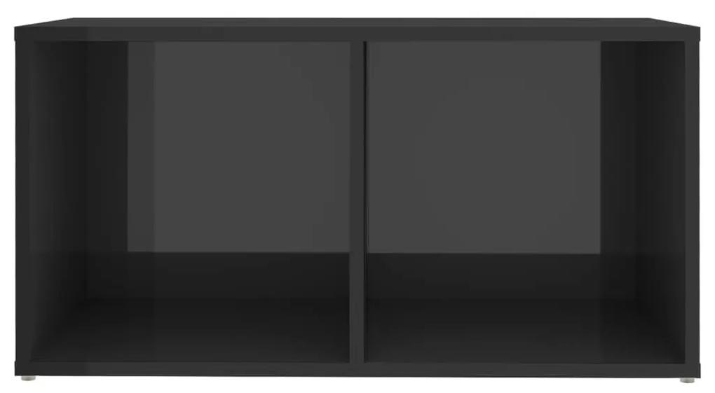 Έπιπλο Τηλεόρασης Γυαλιστερό Γκρι 72x35x36,5 εκ. Μοριοσανίδα - Γκρι