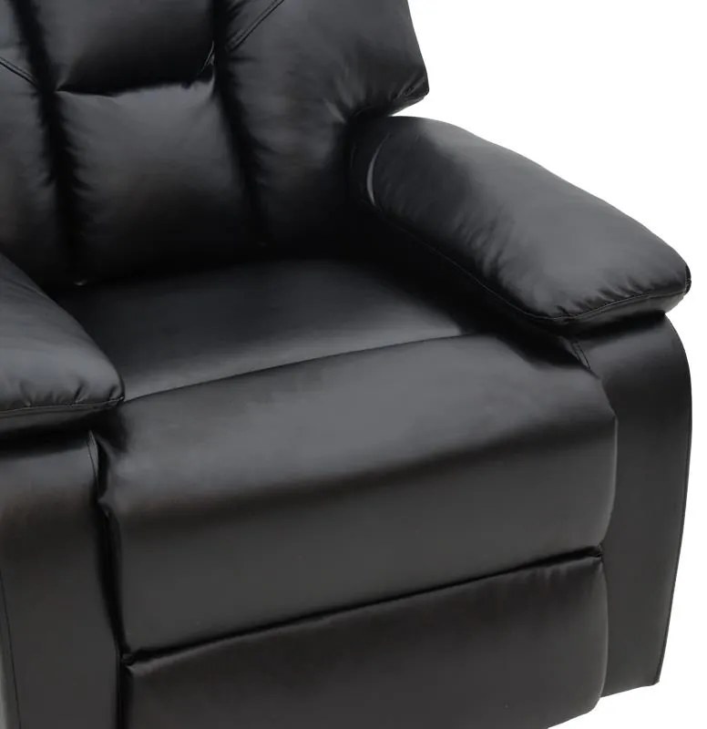 Πολυθρόνα relax Terpsi μαύρο PU 80x94x102εκ 79x94x102 εκ.