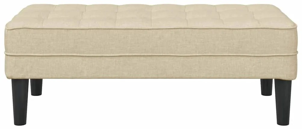 vidaXL παγκάκι Κρεμ 113 x 57 x 39 εκ. ύφασμα
