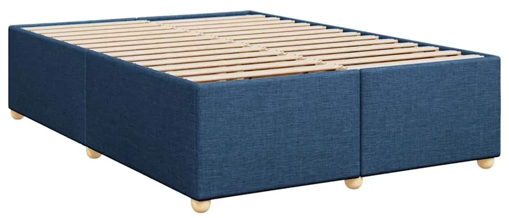 ΚΡΕΒΑΤΙ BOXSPRING ΜΕ ΣΤΡΩΜΑ ΜΠΛΕ 140X190 ΕΚ. ΥΦΑΣΜΑΤΙΝΟ 3291281