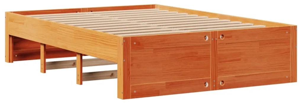 Κρεβάτι Βιβλιοθήκη Χωρίς Στρώμα 150x200 εκ Μασίφ Ξύλο Πεύκου 3308959