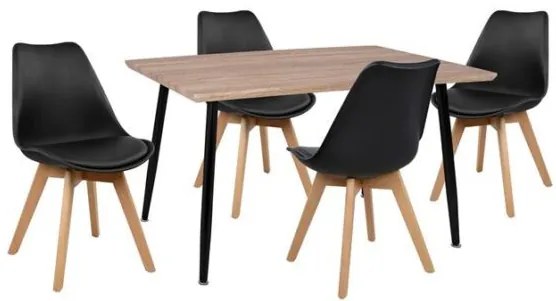 ΣΕΤ ΤΡΑΠΕΖΑΡΙΑΣ 5ΤΜΧ HM10350.01 ΤΡΑΠΕΖΙ 120x70x76,5 cm &amp; ΚΑΡΕΚΛΕΣ VEGAS