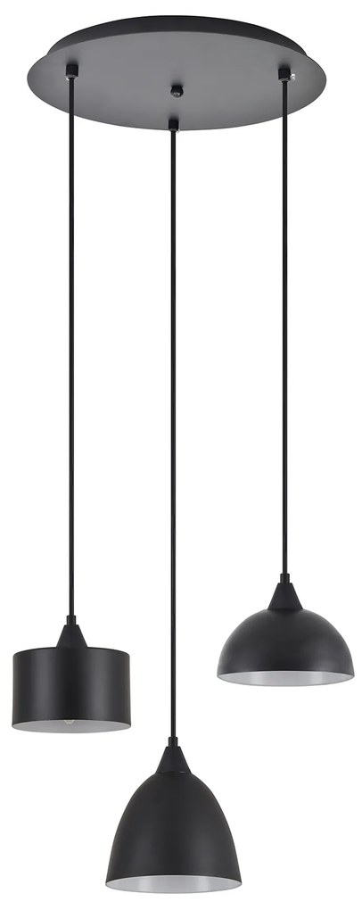 SE21-BL-B10-3BL-MS123 ADEPT FLEX Black Metal Shade Pendant+ HOMELIGHTING 77-8955