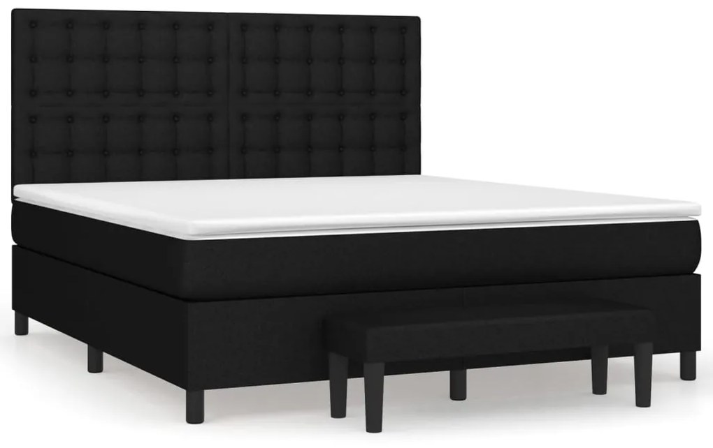 ΚΡΕΒΑΤΙ BOXSPRING ΜΕ ΣΤΡΩΜΑ ΜΑΥΡΟ 180X200 ΕΚ. ΥΦΑΣΜΑΤΙΝΟ 3136935