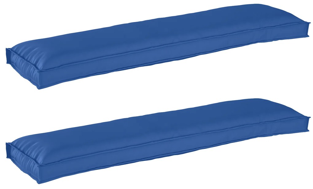 vidaXL Σετ Μαξιλαριών Πάγου 2 pcs Μπλε Ρουά 150 x 40 x 8 εκ.