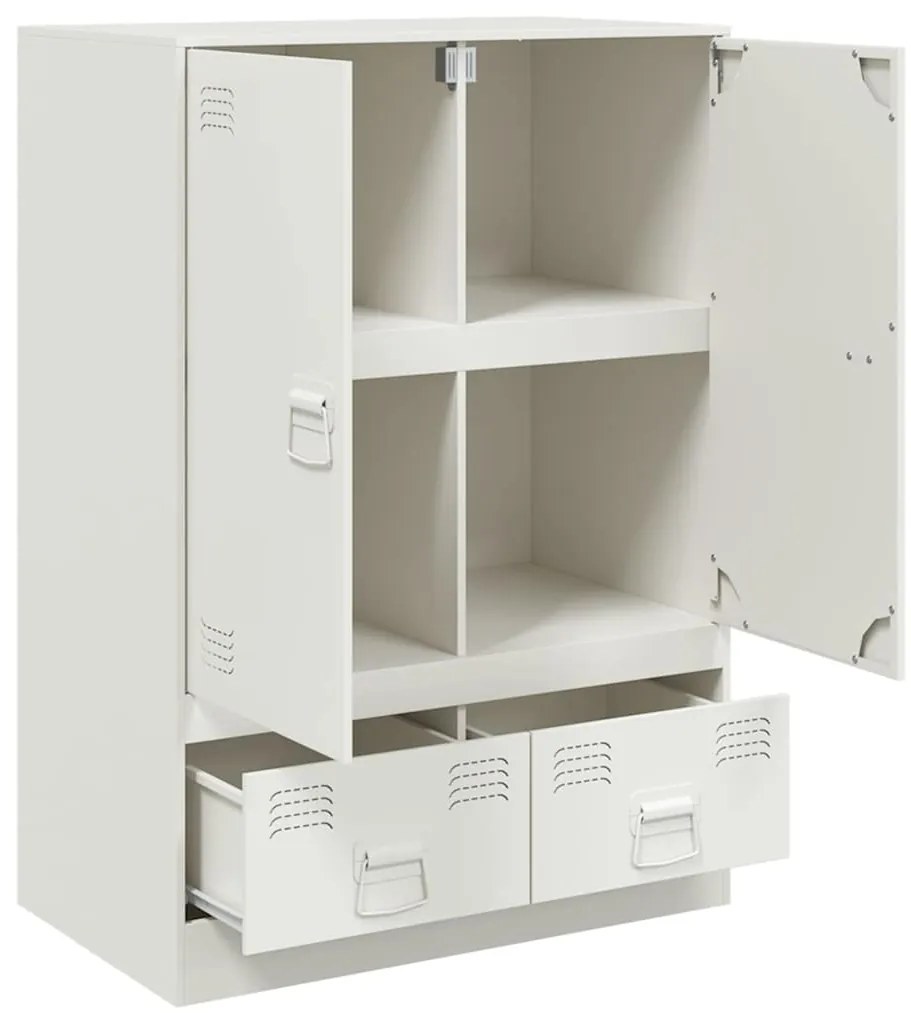 vidaXL Ντουλάπι Λευκό 67x39x95 εκ. από Ατσάλι