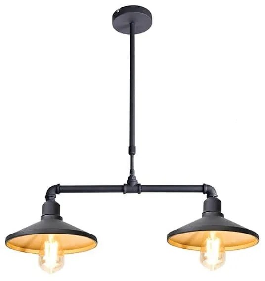 Φωτιστικό Οροφής AR4172P63BG 2ΧΕ27 63Χ22ΧH92 Black-Gold Aca Decor Μέταλλο