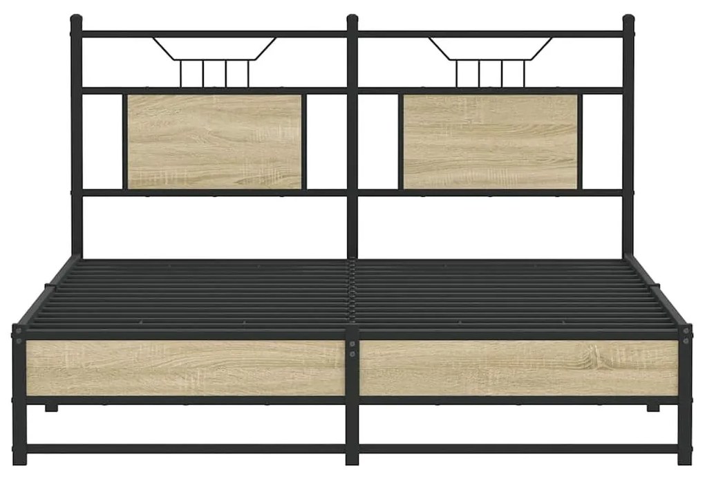 Πλαίσιο Κρεβατιού Χωρ. Στρώμα Sonoma Δρυς 150x200εκ. Επ. Ξύλο - Καφέ